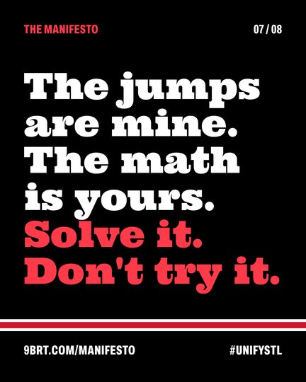 Slide 7: The jumps are mine. The math is yours. Solve it. Don't try it.